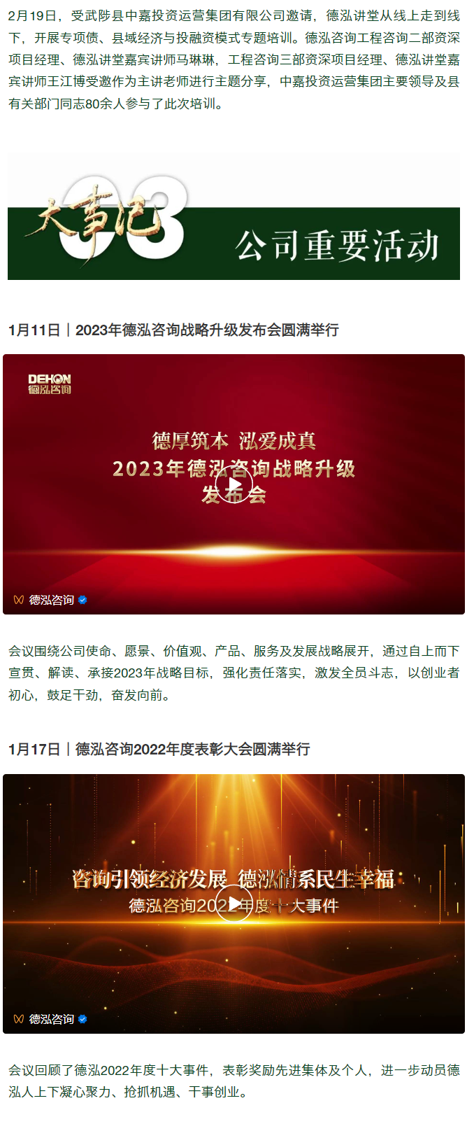 吹響新號(hào)角 揚(yáng)帆新征程 | 德泓咨詢2023年第一季度大事記